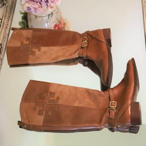 Tory Burch Lizzie Tan Riding Boot sz 6.5M